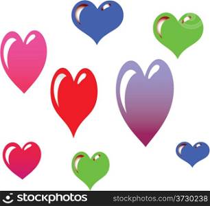 Heart Icon Vector Color Variations