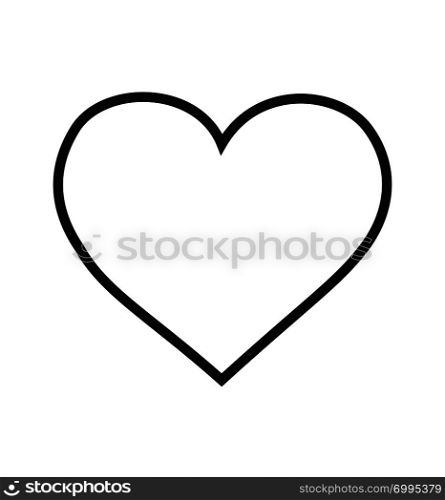 Heart icon vector linear pictogram isolated on white illustration