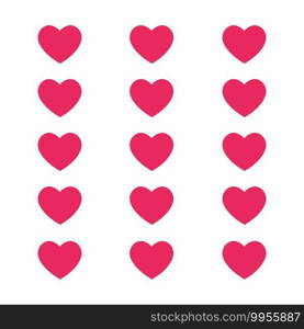 Heart Icon Vector. Perfect Love symbol. Valentine’s Day sign