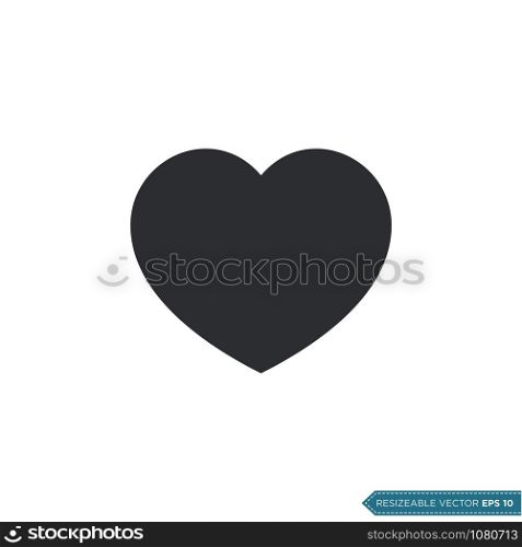 Heart Icon Vector Template Illustration Design