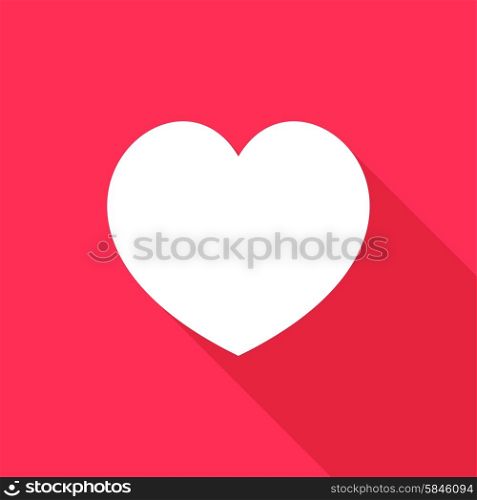 heart icon with a long shadow