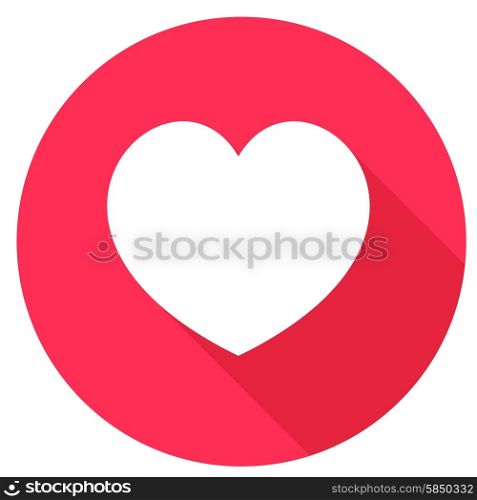heart icon with a long shadow