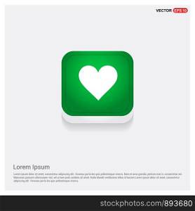 Heart iconGreen Web Button - Free vector icon