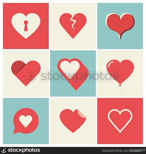 Heart icons set 01