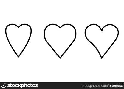 Heart icons. Vector illustration. EPS 10. stock image.. Heart icons. Vector illustration. EPS 10.