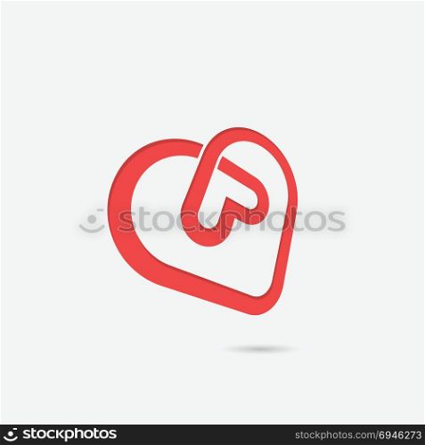 Heart icons vector logo design template.Love symbol.Valentine&rsquo;s Day sign.Emblem isolated on white background.Vector illustration