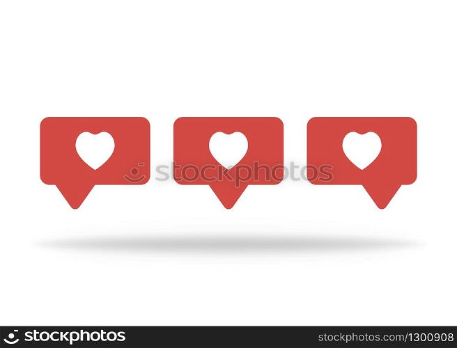 Heart icons with bubble background. Romantic collection of message. Vector EPS 10