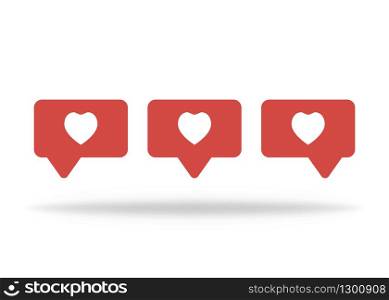 Heart icons with bubble background. Romantic collection of message. Vector EPS 10