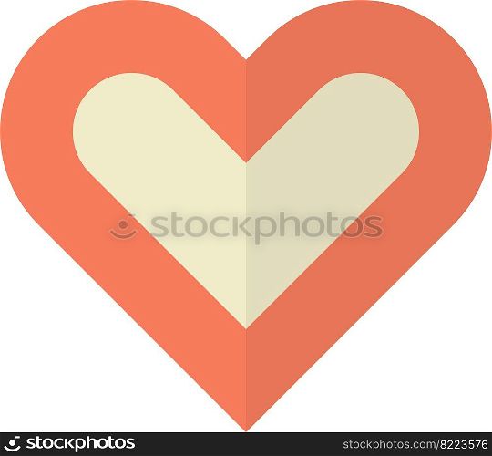 heart illustration in minimal style isolated on background
