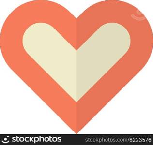 heart illustration in minimal style isolated on background