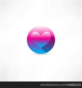 heart in a circle icon