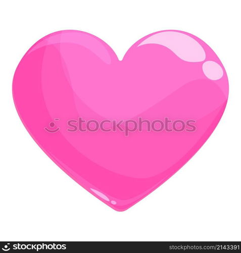 Heart jelly icon cartoon vector. Sweet candy. Gelatin gum. Heart jelly icon cartoon vector. Sweet candy