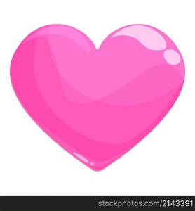 Heart jelly icon cartoon vector. Sweet candy. Gelatin gum. Heart jelly icon cartoon vector. Sweet candy