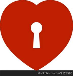 Heart keyhole symbol finding partner who will able find key