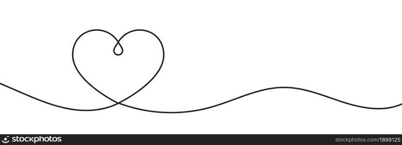Heart line art drawing vector illustration. Continuous one line drawing heart. Abstract love symbol. Outline ribbon vector background. Art design template.. Heart line art drawing vector illustration. Continuous one line drawing heart. Abstract love symbol. Outline ribbon vector background.
