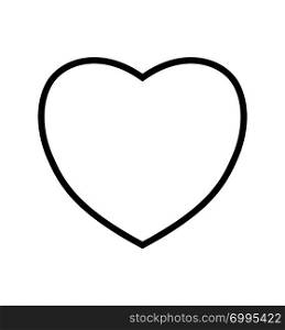 heart linear icon love symbol on white illustration