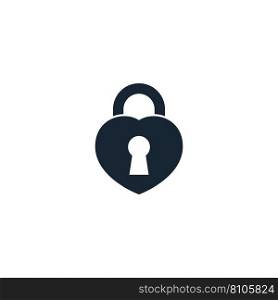 Heart lock creative icon from valentines day Vector Image