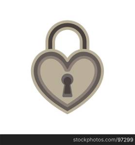 Heart lock love padlock key vector keyhole icon symbol illustration valentine logo