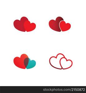 Heart logo and Beauty Love Vector icon illustration design Template symbol