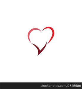  Heart Logo design vector template. St. Valentine day of love symbol