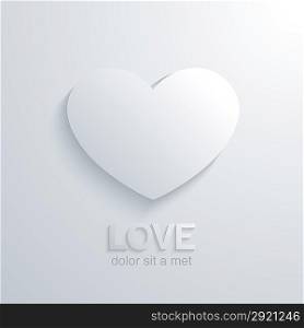 Heart love concept logo template 3D. Wedding elegant card design template. Vector. Editable.