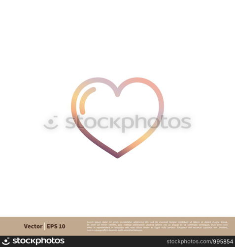 Heart, Love, Favorite, Like Icon Vector Logo Template Illustration Design. Vector EPS 10.