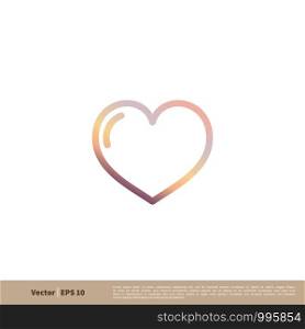 Heart, Love, Favorite, Like Icon Vector Logo Template Illustration Design. Vector EPS 10.
