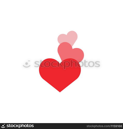 Heart love icon design template vector isolated illustration. Heart love icon design template vector isolated