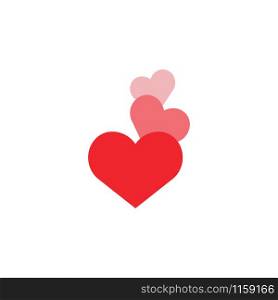 Heart love icon design template vector isolated illustration. Heart love icon design template vector isolated