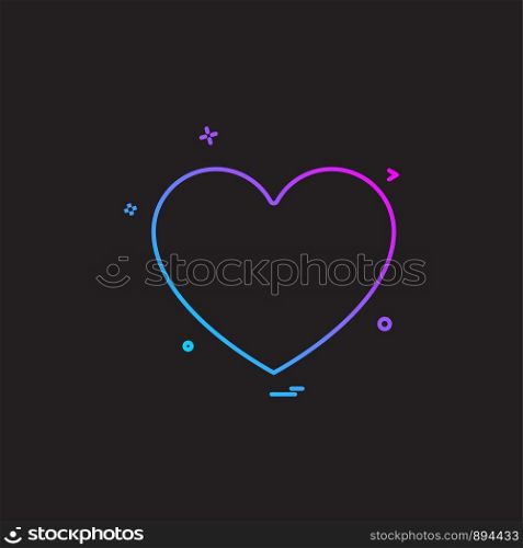 heart love icon vector design