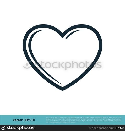 Heart Love Icon Vector Logo Template Illustration Design. Vector EPS 10.