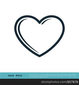 Heart Love Icon Vector Logo Template Illustration Design. Vector EPS 10.