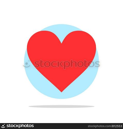 Heart, Love, Like, Twitter Abstract Circle Background Flat color Icon