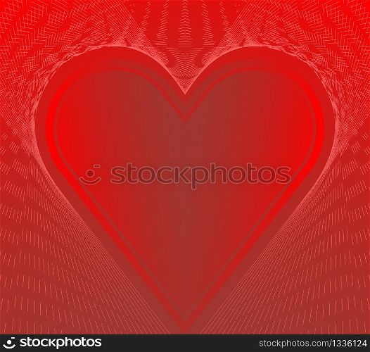 Heart love symbol abstract vector background. Shiny red cover page, banner, poster, brochure template.
