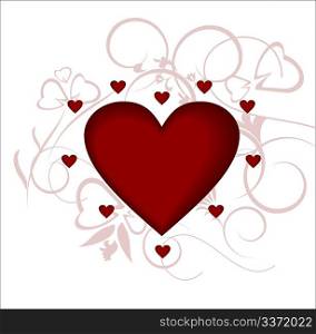 Heart, love, the Valentine&acute;s day. Vector