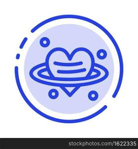 Heart, Love, Valentine, ValentineaEuro s Day Blue Dotted Line Line Icon
