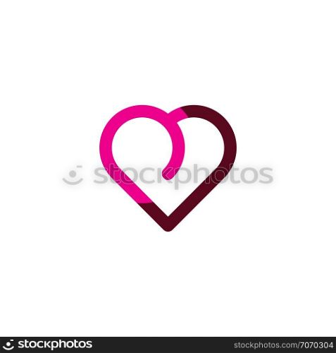 heart magenta purple icon sign