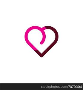 heart magenta purple icon sign