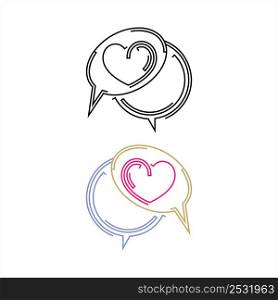 Heart Monoline Style Icon, Love Emotion Sign, Valentine Day Vector Art Illustration