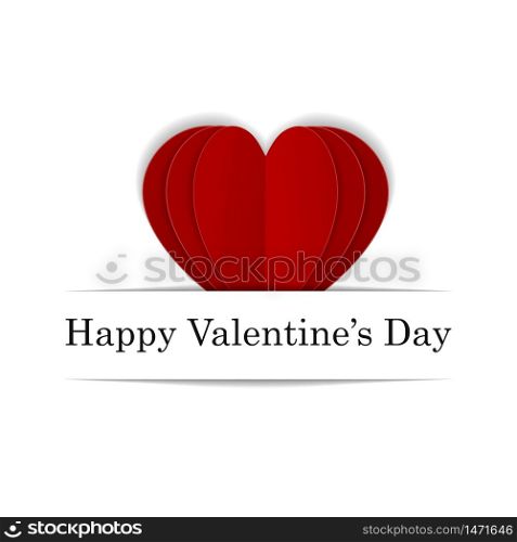 Heart of love on card for valentine day. Paper cut greeting banner with red heart shape. Romantic gift. Design background on valentine&rsquo;s day. Present gift in cutout border corner. vector illustration. Heart of love on card for valentine day. Paper cut greeting banner with red heart shape. Romantic gift. Design background on valentine&rsquo;s day. Present in cutout border corner. vector illustration