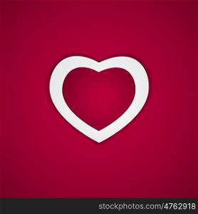 Heart on Red Background Vector Illustration EPS10. Heart on Red Background Vector Illustration