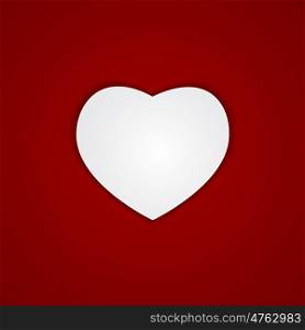 Heart on Red Background Vector Illustration EPS10. Heart on Red Background Vector Illustration