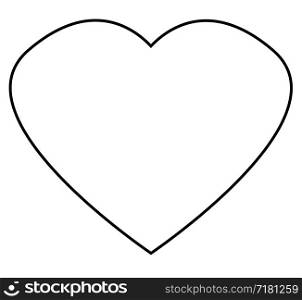 heart outline icon on white background. flat style. heart outline sign for your web site design, logo, app, UI. heart symbol.