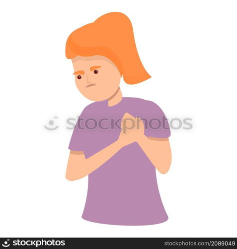 Heart pain icon cartoon vector. Heart attack. Woman disease. Heart pain icon cartoon vector. Heart attack