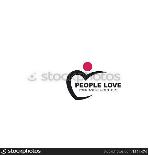 heart people vector icon illustration concept web design