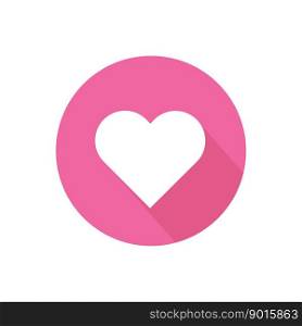 heart pink circle icon. Vector illustration. EPS 10.. heart pink circle icon. Vector illustration.