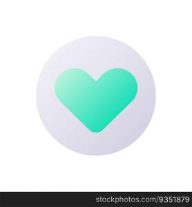 Heart pixel perfect flat gradient two-color ui icon. Add product to favourite list. Online store. Simple filled pictogram. GUI, UX design for mobile application. Vector isolated RGB illustration. Heart pixel perfect flat gradient two-color ui icon