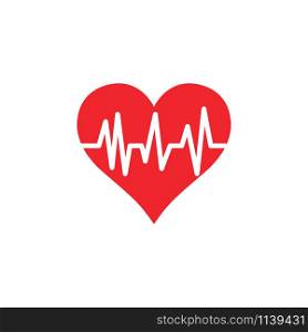 Heart pulse icon graphic design template vector isolated. Heart pulse icon graphic design template vector
