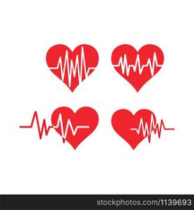 Heart pulse icon graphic design template vector isolated. Heart pulse icon graphic design template vector