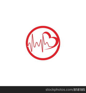 heart pulse Logo Template vector symbol nature